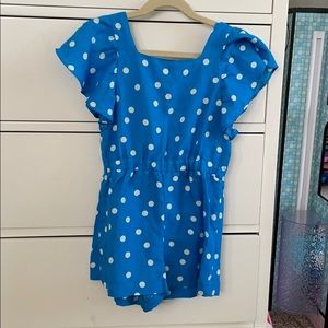 Polka dot short romper